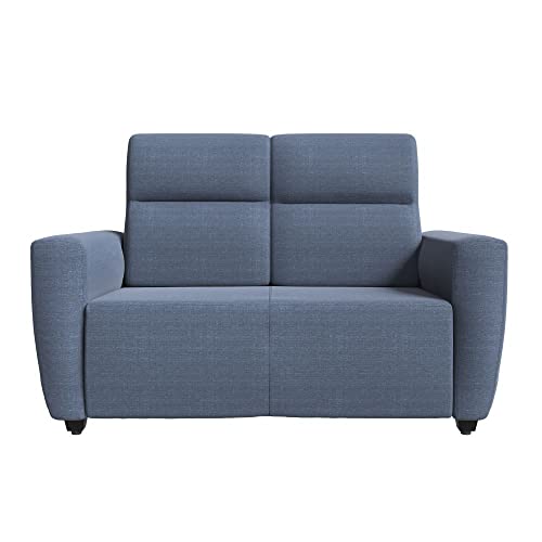 Image of Wakefit Sofa Set | 3 Year Warranty | Sofa 4 Seater, 4 Seater Sofa for Living Room, Wooden Sofa Set, Sofa Set 2+1+1 Seater - Belize(Omega : Blue)