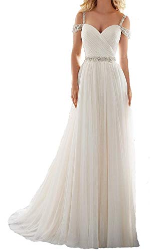 Robe de mariée à bretelles en mousseline de soie légère contre la chaleur estivale