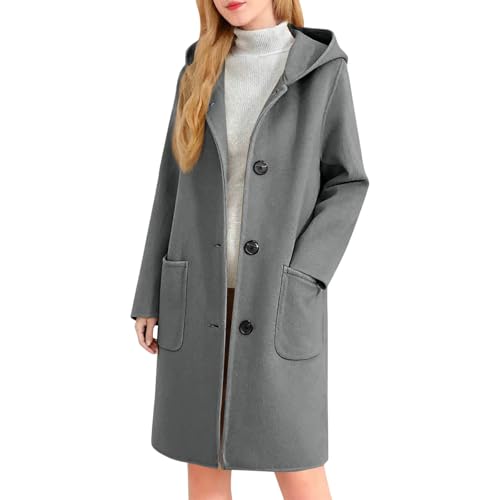 Chaquetas de invierno para mujer confección larga de calidad con capucha y estilo para oficina 2