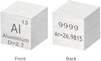 PATIKIL Aluminum Cube, 10mm Al Density Cube High Density Element Cube Unique Metal Cube Periodic Table of Elements Collections Lab Experiment Teacher Scientific Classes