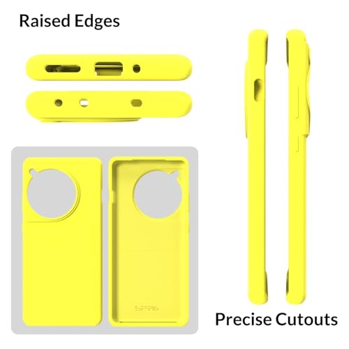 Image of SPRIG Compatible with Oneplus 12R Premium SilkTone Back Cover Drop Tested Shock Proof Mobile Case for Men, Women, Boys and Girls with Camera Protection (Shining Yellow)
