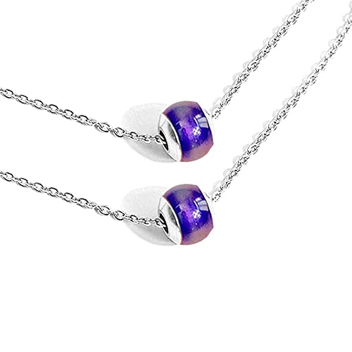 LKUH Genix Lymphothermotherapy Neckchain, Thermochromic Hematite Slimming Necklace, Lymphatic Drainage Necklace, Promotes Blood Circulation Pain Relief Aid Sleep (2pcs) Cover