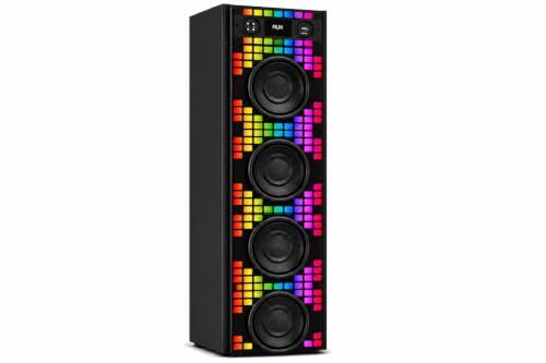 Image of TECHXEWOO Party Blaze X4, 200W Powerful Home Theatre System with 8-inch Woofer, Bluetooth, Digital FM, Karaoke, RGB LED Lights
