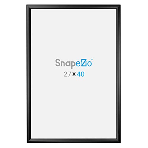 image for SnapeZo Black Movie Poster Frame 27x40 Inches, 1.2 Inch Aluminum Profi