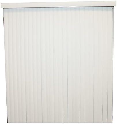 Off White Solid Vinyl Cordless Vertical Blinds with 3-1/2" Smooth Vanes 36" Wide x 84" Long, USA