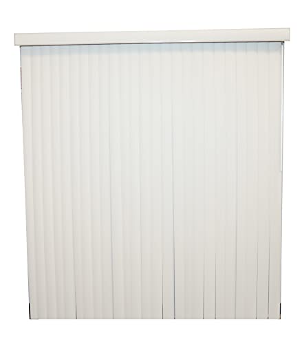Off White Solid Vinyl Cordless Vertical Blinds With 3-1/2" Smooth Vanes 36" Wide X 84" Long, Usa #TOP17