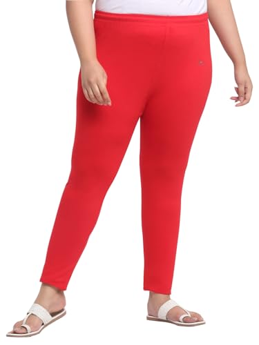Image of Soft Cotton Ankle Lenght Solid Regular and Plus 35 Colours Leggings for Womens and Girls (Sizes :- M to 6XL)