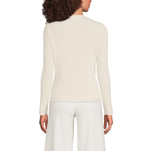 Lands' End Women's Drifter Baby Cable Vneck Cardigan Sweater2