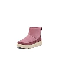SOREL Children's Explorer lll Slip-On Waterproof Boot - Dazed Mauve, Bleached Ceramic - 7