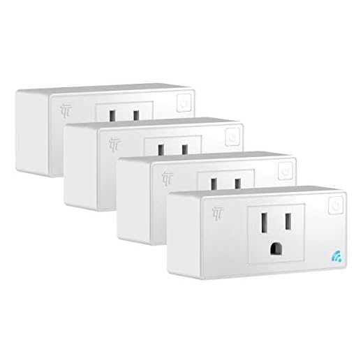 TOPGREENER Smart Mini Wi-Fi Plug with Energy Monitoring, Mini Smart Outlet, Control Lights and Appliances from Anywhere, No Hub Required, Works with Alexa and Google Assistant, TGWF115PQM, 4-Pack