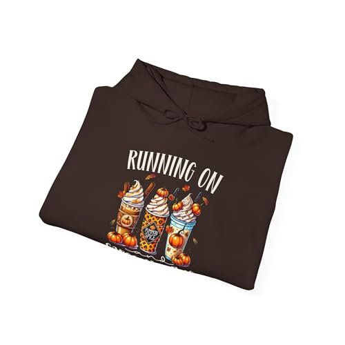 Running on Pumpkin Spice and Sarcastic Vibes - Cozy Fall Hoodie for Sarcasm Lovers2