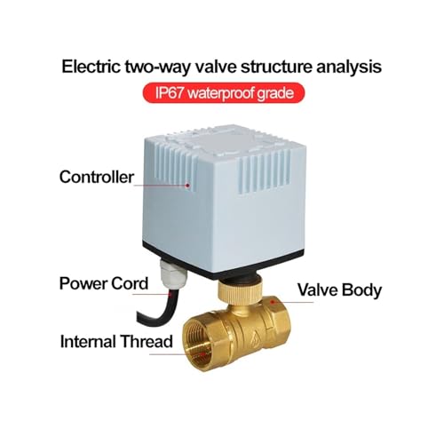 Válvula de bola eléctrica DN50 AC220V motorizada de 2 vías IP67 4