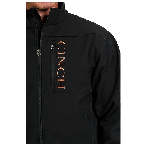 Cinch Men's Logo Bonded Jacket - Black with Back Embroidery4