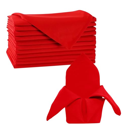 Trimming Shop 50x50 cm Red Cloth Napkin Christmas Dinner Napkin 1pc