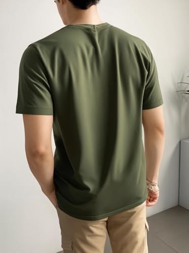 Image of Mack Jonney Ribbed |Regular Fit | Half Sleeves 100% Cotton Polo Neck Self Design with Zip T-Shirt for Men-M826