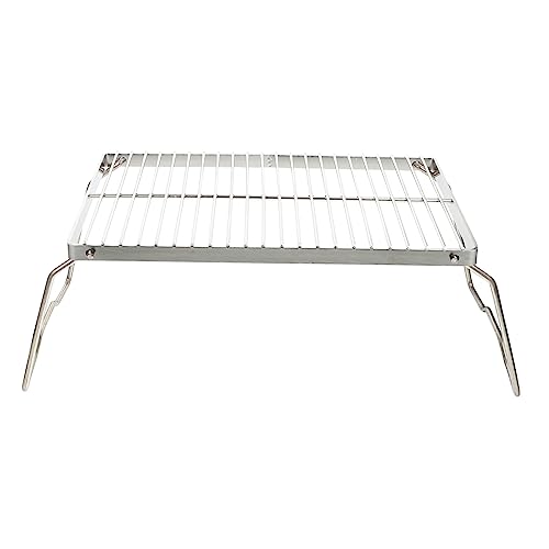 SUPVOX Double Sided Folding Grill Portable Outdoor BBQ Camping Grill Stainless Steel Compact Design