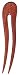 Mary Crafts Wooden Rosy Wavy Hair Pin, Hair Fork, Hair Stick, Hair Accessory Handmade 5.12"