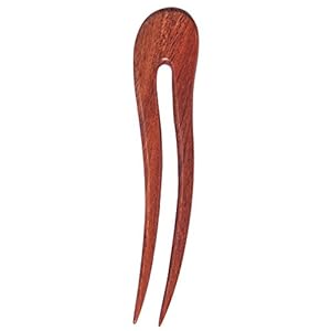Marycrafts Wooden Rosy Wavy Hair Pin, Hair Fork, Hair Stick, Hair Accessory Handmade 5.12″ (1 Piece)
