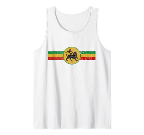 Reggae Music León De Judá Rastafari Jamaica Camiseta sin Mangas