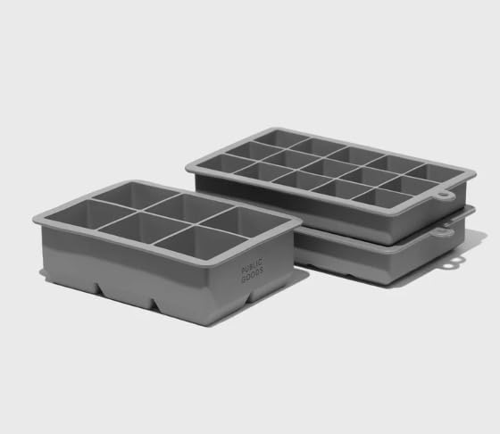 Silicone Ice Cube Trays (Set of 3) | One Large & Two Small Food Grade Silicone Trays
