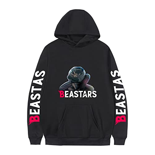 keepmore Unisex Anime Beastars Sudadera con Capucha Moda Otoño Invierno Personajes de Anime Impresión de Haru Ropa Deportiva con Capucha