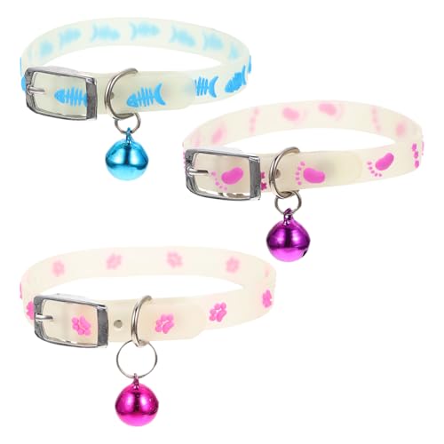 Toddmomy 3 Unidades Collares para Gatos, Gatos Que Brilla En La