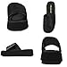 Butevar Chunky Platform Sandals for Women - Comfort Black Open Toe Slip on Platform Slides Y2K Wedge Sandals for Summer Casual, Black, 6
