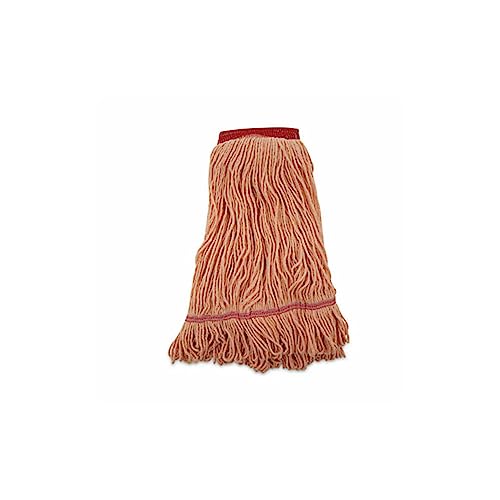 Boardwalk BWK503OR Super Loop Cotton/Synthetic Fiber Wet Mop Head - Large, Orange (12/Carton)