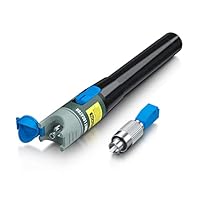 Visual Fault Locator (VFL), Red Light Pen 10mW Testeur de Câble à Fibre Optique avec Connecteur de 2,5 mm 10km pour Fiber Fault Finding
