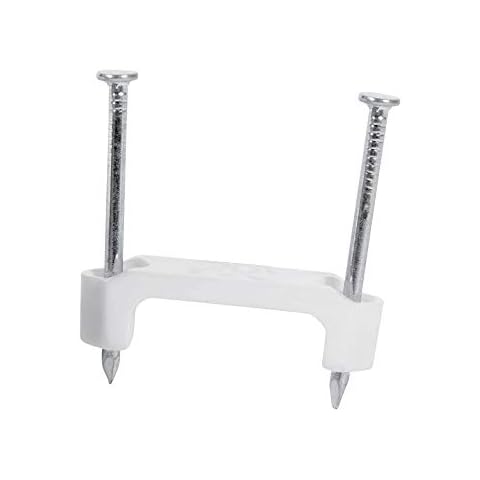Gardner Bender PS-50 Plastic Staple, 1/2 in., 14/2, 12/2, 10/2 (NM) Cable, White Cover