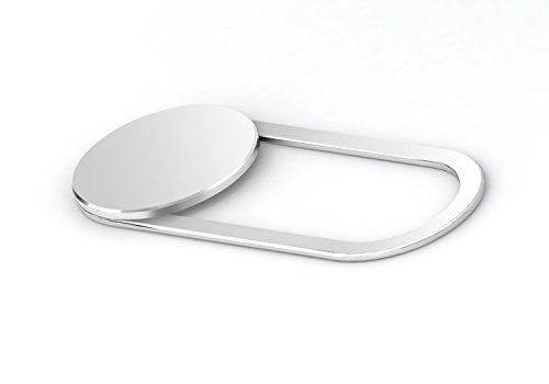 Webcam Cover -Silver Metal Magnet Slider - for Laptops Macbooks PCs Tablets Smart TV, for Privacy and Security Against Cam Hacks by Unitedtime (Silver Metal 1 Pack)
