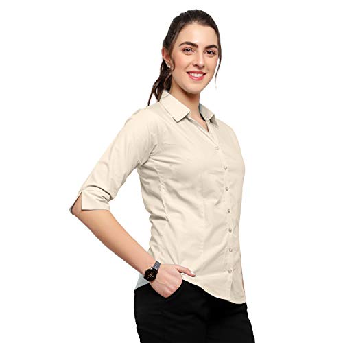 Image of Blue Ronin Women 3 /4 Sleeve Stylish Western Official Formal Shirts Regular fit Shirts for Women