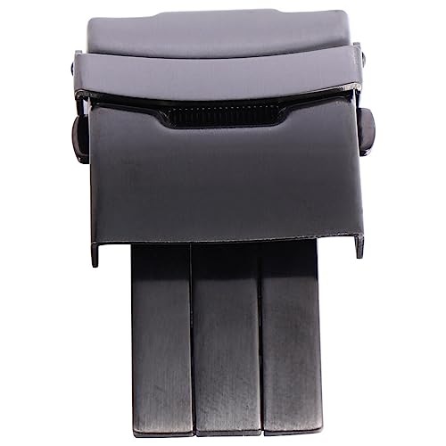 Balacoo Boucle déployante en acier inoxydable - 22 mm - Boucle de connexion solide - Fermoir robuste pour montre, Noir , 10.5X2.5CM, Sangle rétro