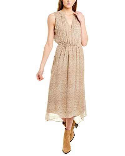 Joie Womens Hilarie Silk Midi Dress, Xs, Grey