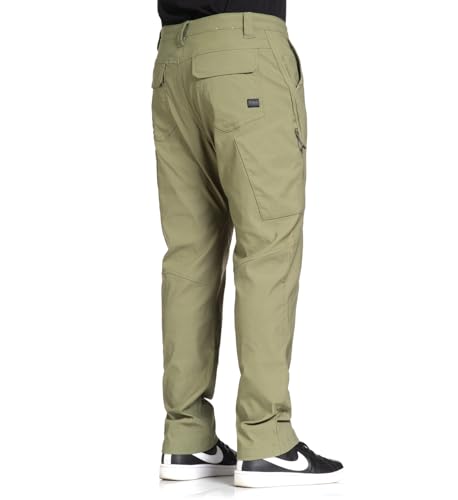 Sullen Men's Expedition Stretch Tattoo Lifestyle 6 Pocket Storage Zipper Cargo Pants (US, Numeric, 40, Regular, Regular, Olive)3