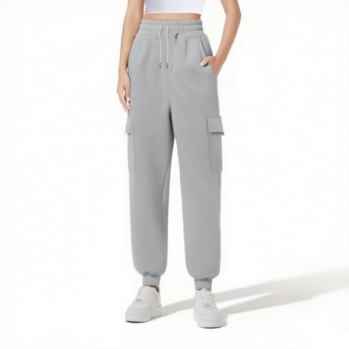 Kids Girls Sweatpants Solid Casual Elastic Waist Straight Leg Trousers 𝗗rawstring Joggers Pants with Pocket2