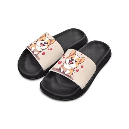 Image of Unisex Slides for Girls Boys Comfortable Slippers Slides Non-slip Shower Shoes House Fashion Thick for Indoor & Outdoor Gifts