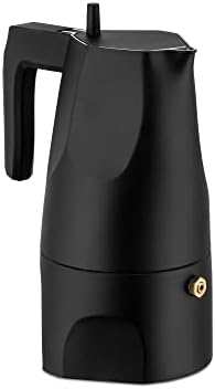 Alessi Ossidiana MT18 / 3 B - Design Espresso Coffee Maker, in Cast Aluminum, 3 Cups