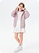 Haloumoning Girls Zip Up Hoodie Kids Fashion Oversized Textured Sweatshirt Jacket with Pockets 5-14 Years Pink