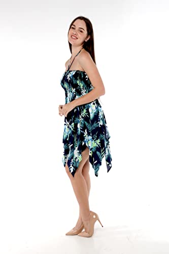 Image of Family Matching Hawaiian Clothes, Orchid Breeze Navy | Lightweight 100% rayon • Family matching outfits • Beach vacations • Luaus • Cruises • Family photos