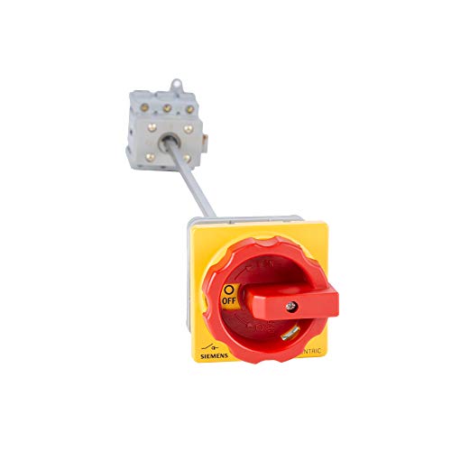 Interrupteur 3 pôles Siemens 3LD2 32A rouge jaune fixation centrale - 2