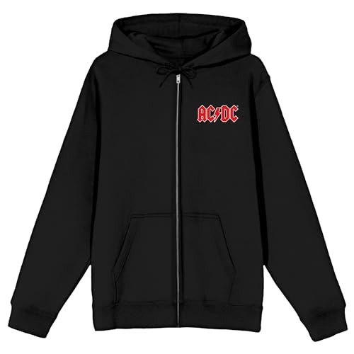 Bioworld ACDC Highway to Hell Logo Adult Black Zip-Up Hoodie