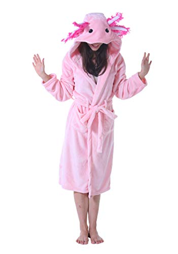 ATOZ Women Robe Adult Animal Bathrobe Flannel Hooded Home Pajamas Soft for Halloween Christmas Cosplay Robe3