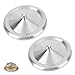Tasse Deckel Edelstahl Becher Abdeckung Tassendeckel Wiederverwendbar Wein Glasdeckel Becher Abdeckung Tassenabdeckung 10 cm Durchmesser Staubdichte für Kaffee Bierkrug Weinglas Runder Deckel 2 Stück