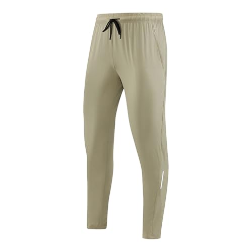 Xiaojmake Men's Lightweight Hiking Pants Quick Dry Running Joggers Pants with Zipper Pockets Cinced Bottom Workout Sweatpant4