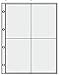 Produktbild transparenten Hüllen,Ergänzungsblätter, Einsteckhüllen Sammlerhüllen 4 Taschen a 150 x 107 mm für Bierdeckel (25 Blätter)