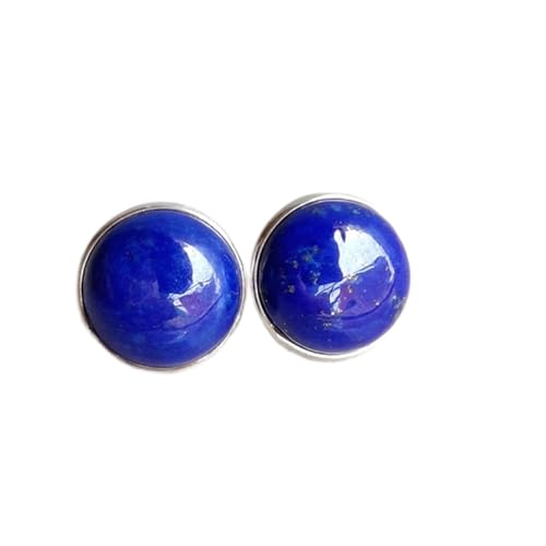 Boucles d'oreilles lapis-lazuli naturel argent 925 anti-allergie femme