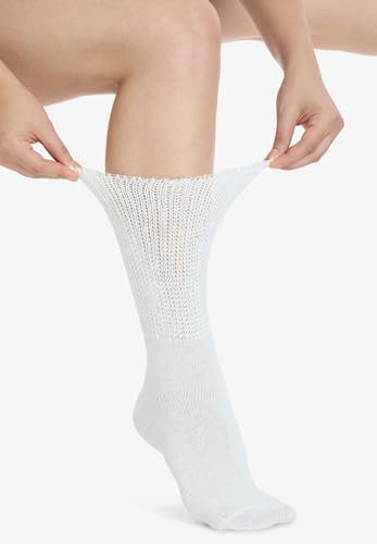 Comfort Choice Women's Plus Size 2-Pack Open Weave Extra Wide Socks2