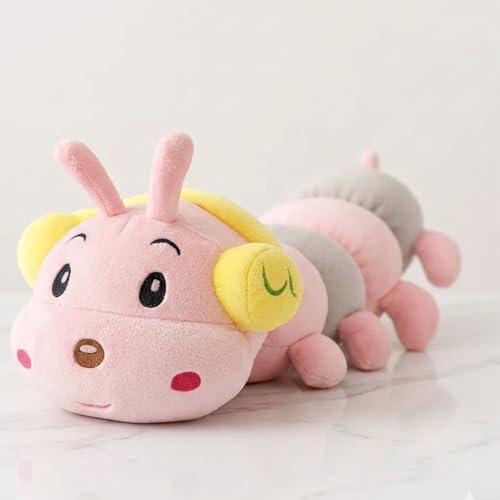 Image of 45cm Headphone Caterpillar Soft Toy Plush for Kids | Crawler Soft Toy for Kids, Home & Car Decoration | Cuddly Birthday Gift | Decorative Plush Toy (Pink Caterpillar)