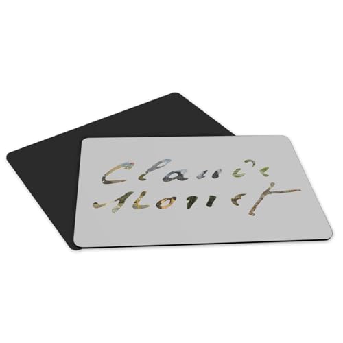 Sets de table Claude Monet paysage impressionniste grand format caoutchouc gris x4 - 5